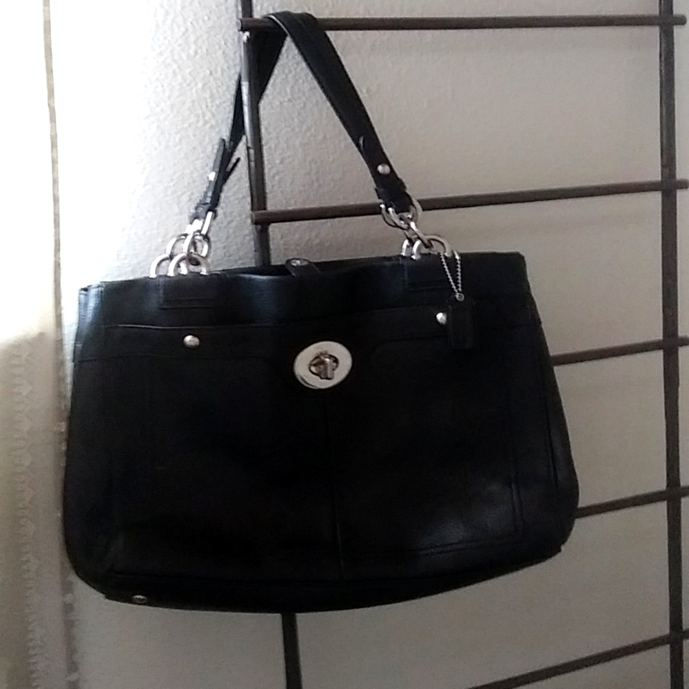 Large black "coach" purse